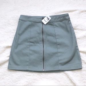 Charlotte Russe denim zip mini skirt dark teal